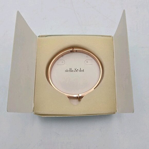 Stella and Dot Rose Gold Inspirational You Do You Quote Hinged Bangle Hart Verse - Picture 5 of 11